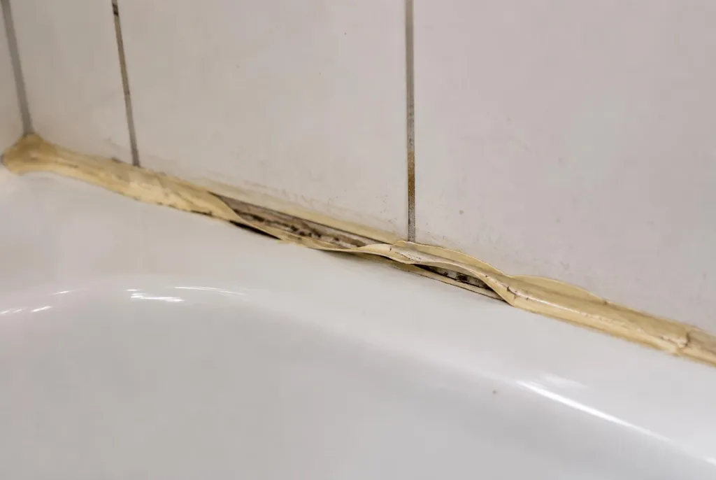 Kitbedrijf Vriezenveen – loslatende kit naast het bad